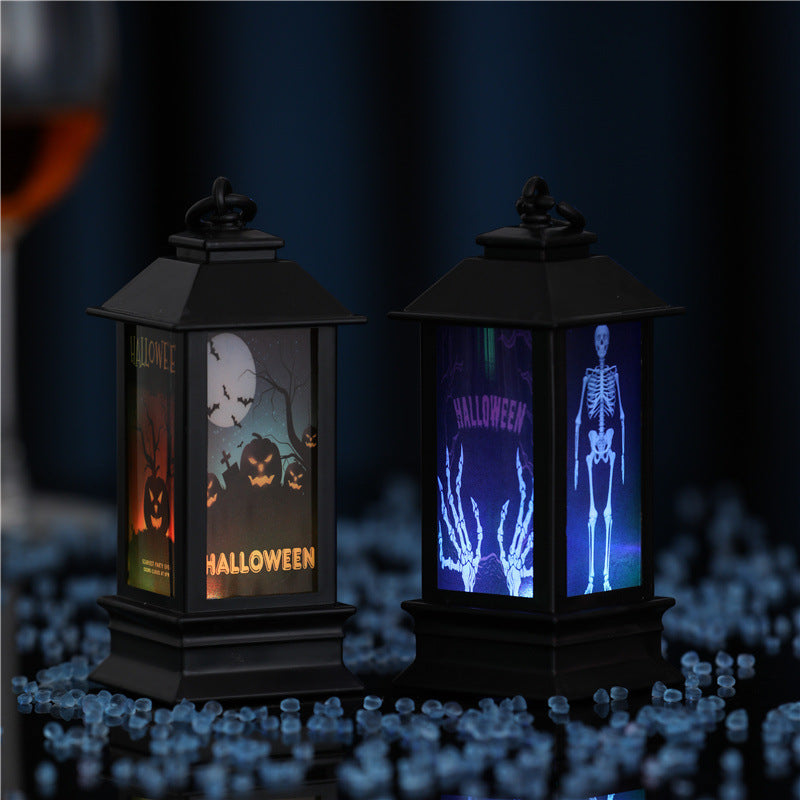 Halloween Glowing Oil Lamp – Spooky Home Decor for Fall