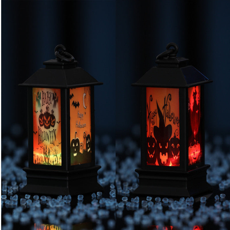 Halloween Glowing Oil Lamp – Spooky Home Decor for Fall