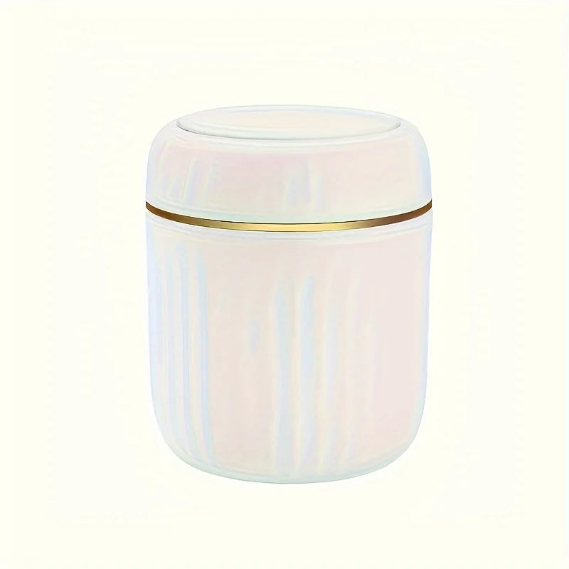 Mini Trash Can with Lid – Durable Plastic Desk Bin