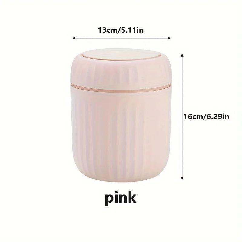 Mini Trash Can with Lid – Durable Plastic Desk Bin