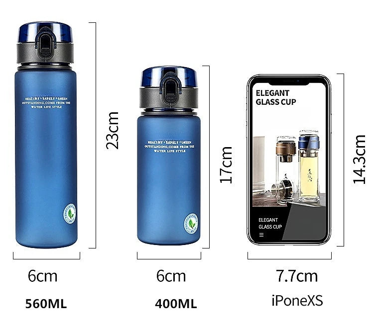 Sports Water Bottle – Leak Proof, BPA-Free, Portable 400ml/560ml