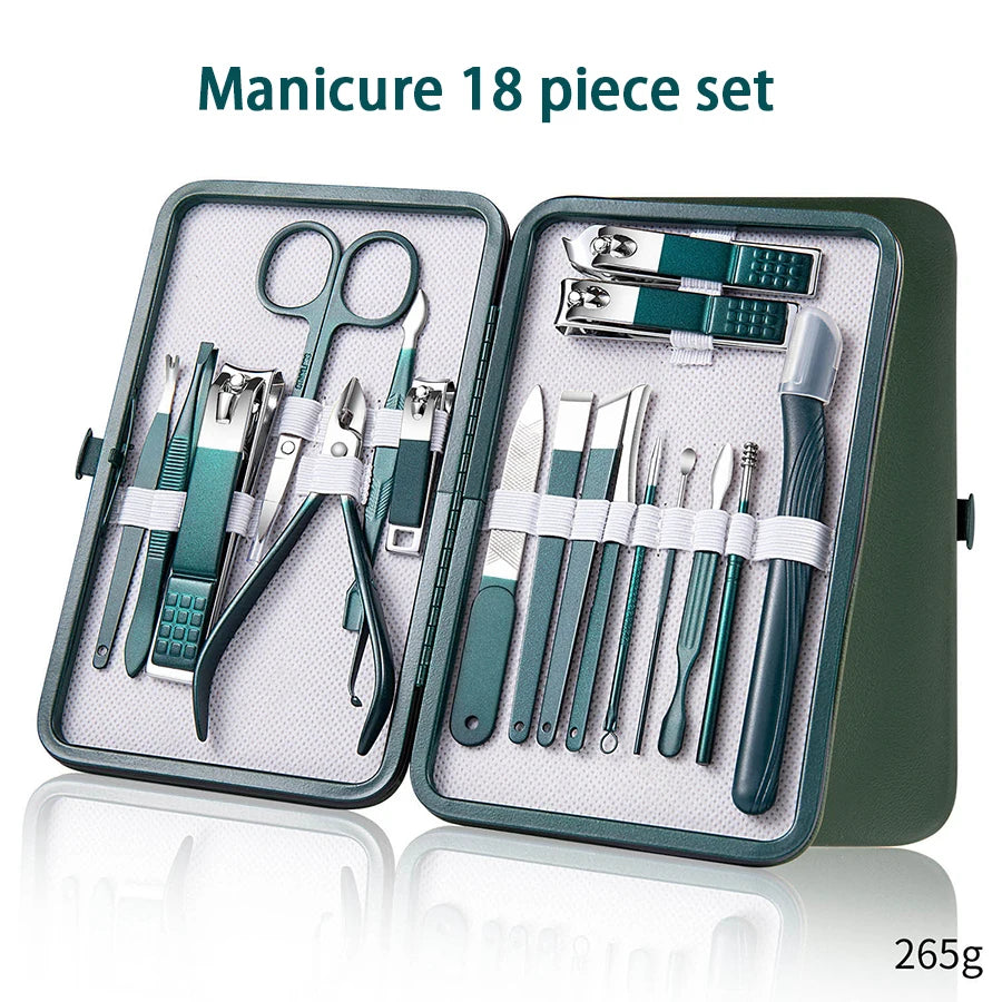 Nail Clippers Set 6-18pcs – Manicure, Pedicure & Eyebrow Tools