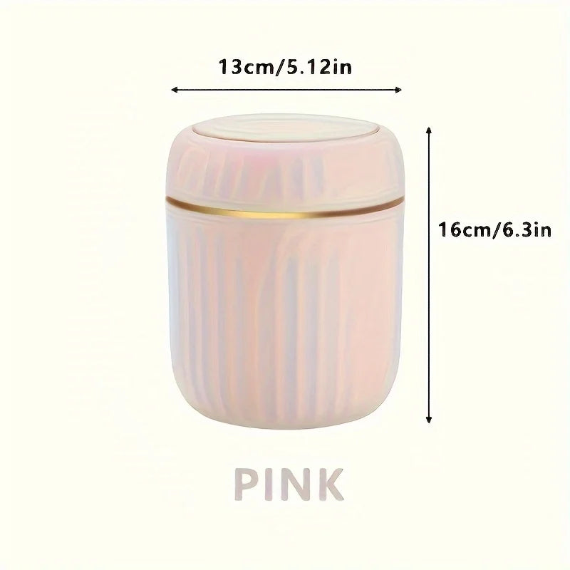 Mini Trash Can with Lid – Durable Plastic Desk Bin