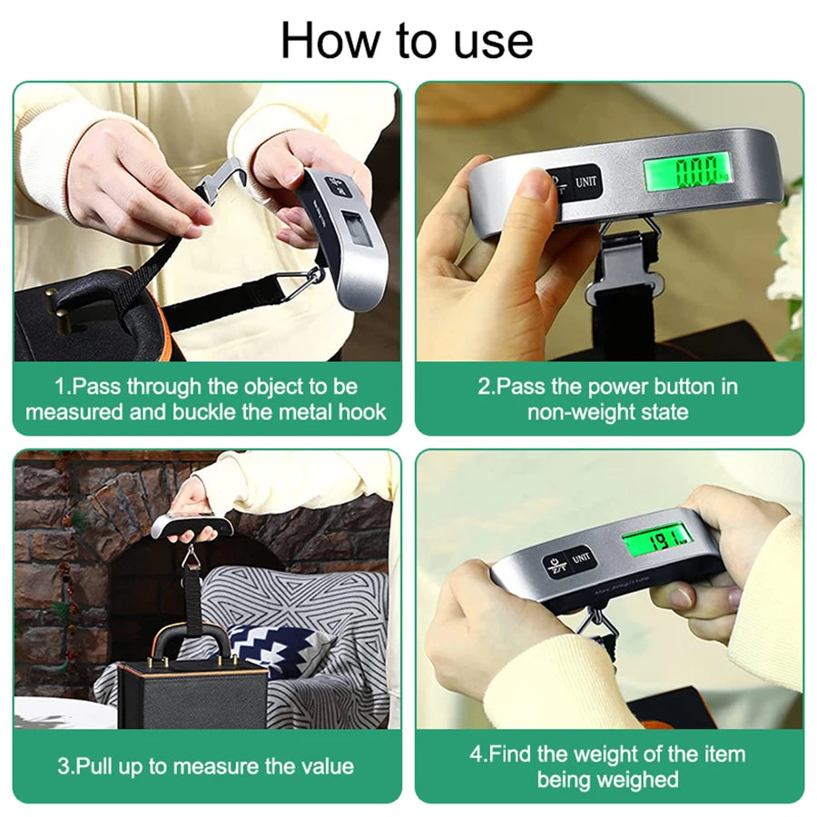 Portable Digital Luggage Scale – LCD Display