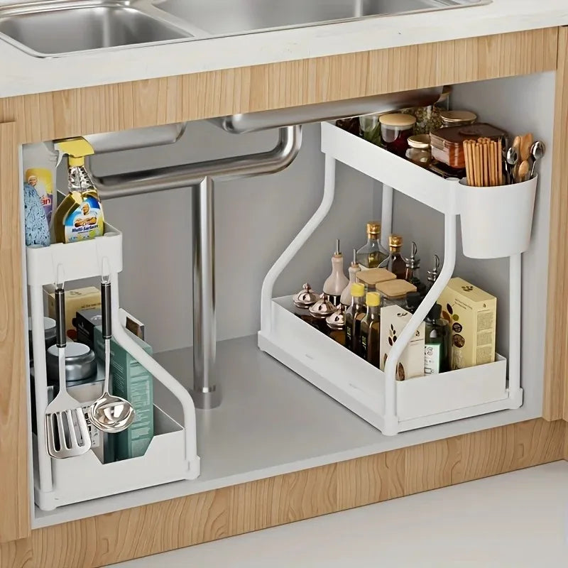 Space Saving Under Sink Organizer – Pull Out Storage Box