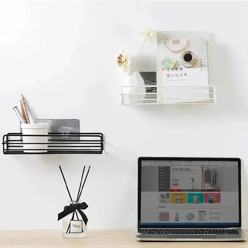 Corner No-Drill Bathroom Shelf – Wall-Mounted Organizer