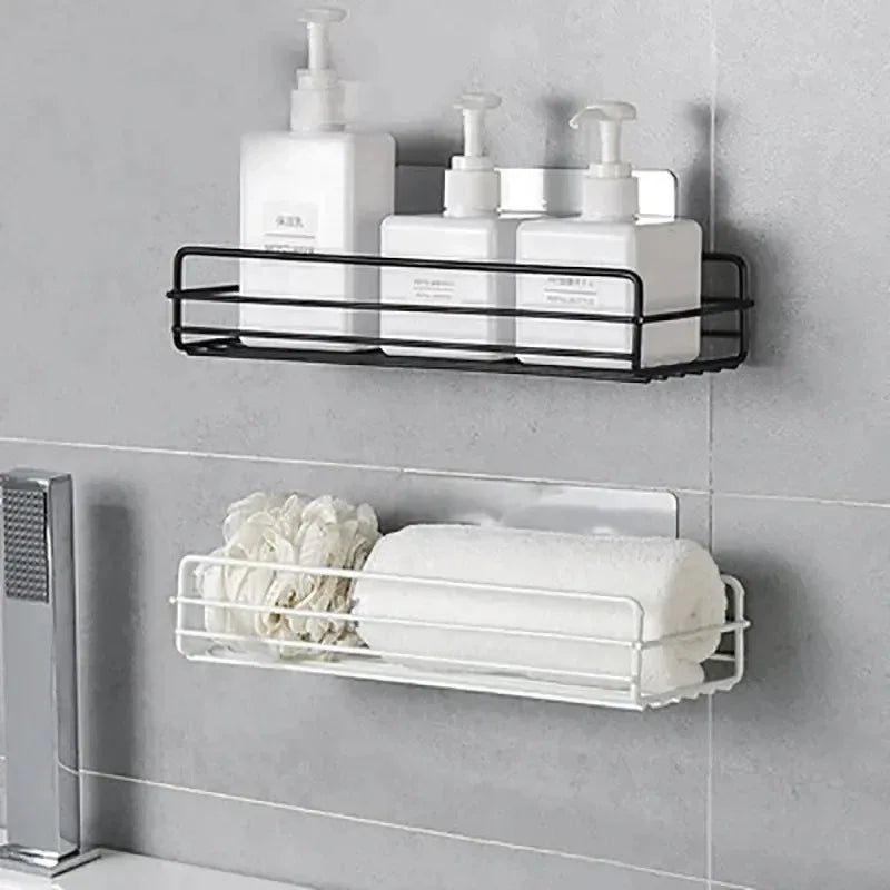 Corner No-Drill Bathroom Shelf – Wall-Mounted Organizer