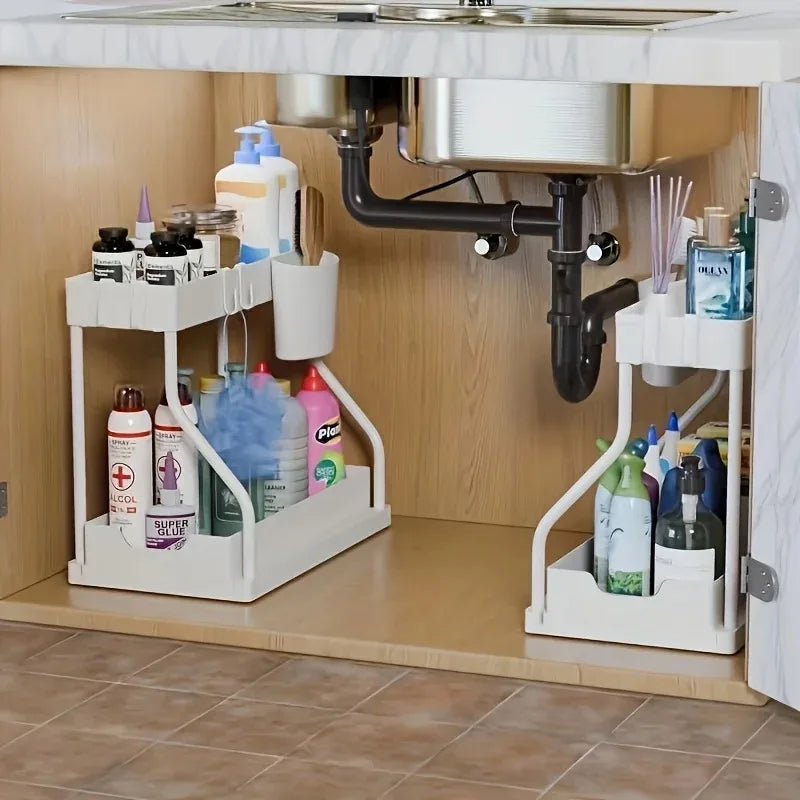 Space Saving Under Sink Organizer – Pull Out Storage Box