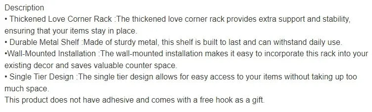 Corner No-Drill Bathroom Shelf – Wall-Mounted Organizer