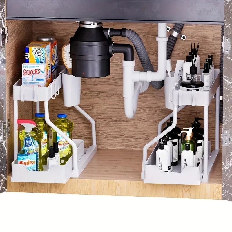 Space Saving Under Sink Organizer – Pull Out Storage Box