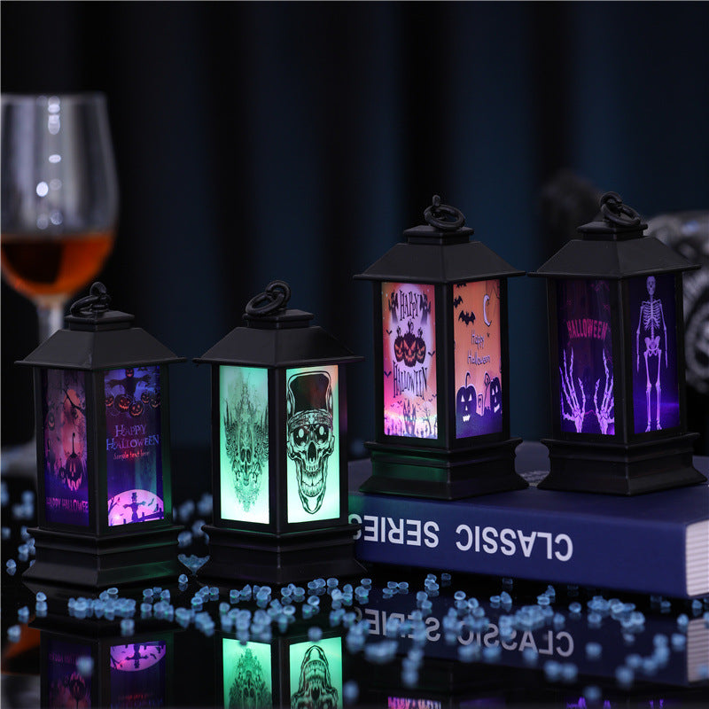 Halloween Glowing Oil Lamp – Spooky Home Decor for Fall